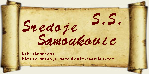 Sredoje Samouković vizit kartica